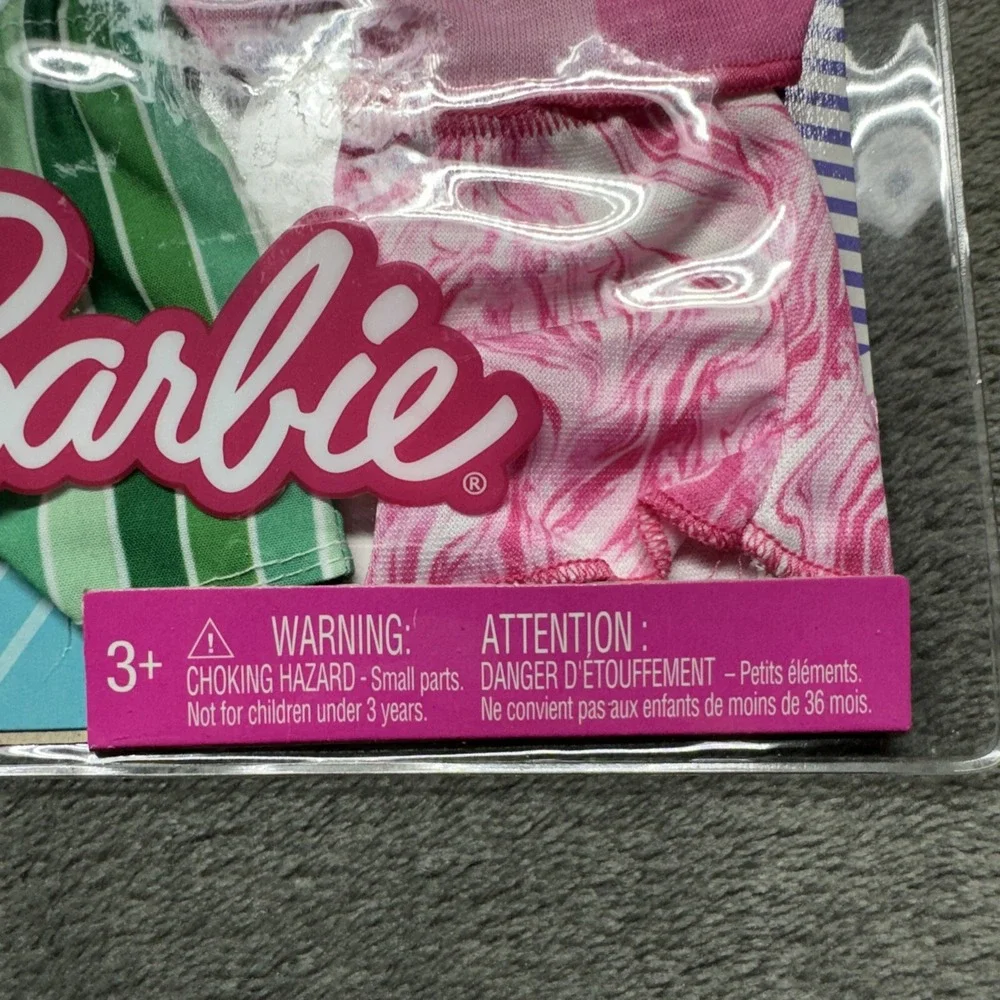 Barbie Fashions Pink Dream T-shirt Skirt w/Bracelet Green Romper Outfit‎ New!